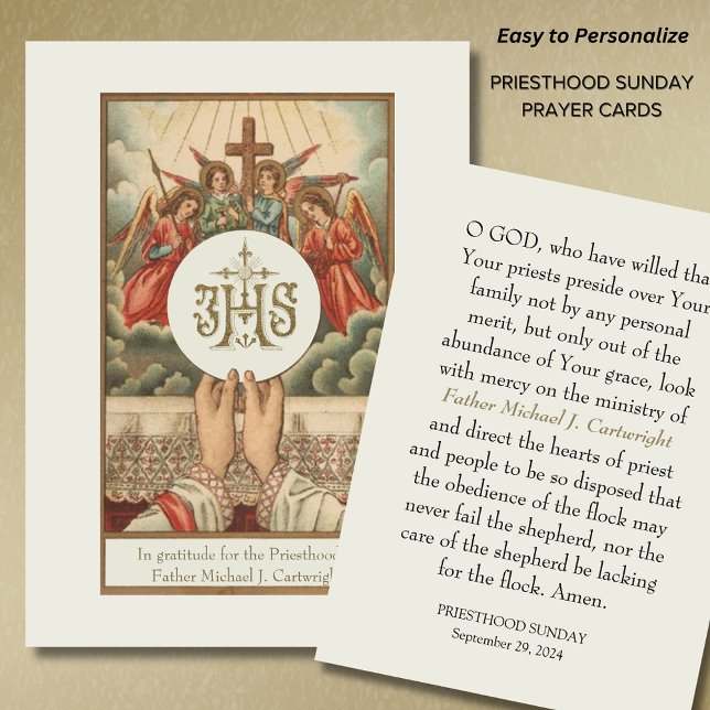 PRIESTHOOD SONNTAG PERSONALISIERT PRAYER CARDS PLATZKARTE (Von Creator hochgeladen)