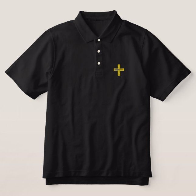 Priestpolo mit Kreuz (Design Vorderseite)