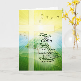 Priest's Ordination Anniversary Sunlit Meadow Karte