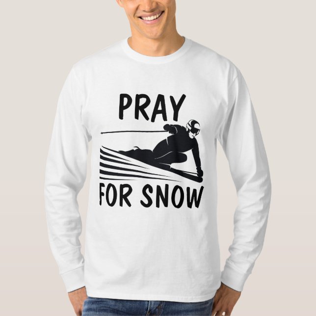 PRIEZ POUR LES T-shirts Tee - shirts SKI NEIGE (Devant)