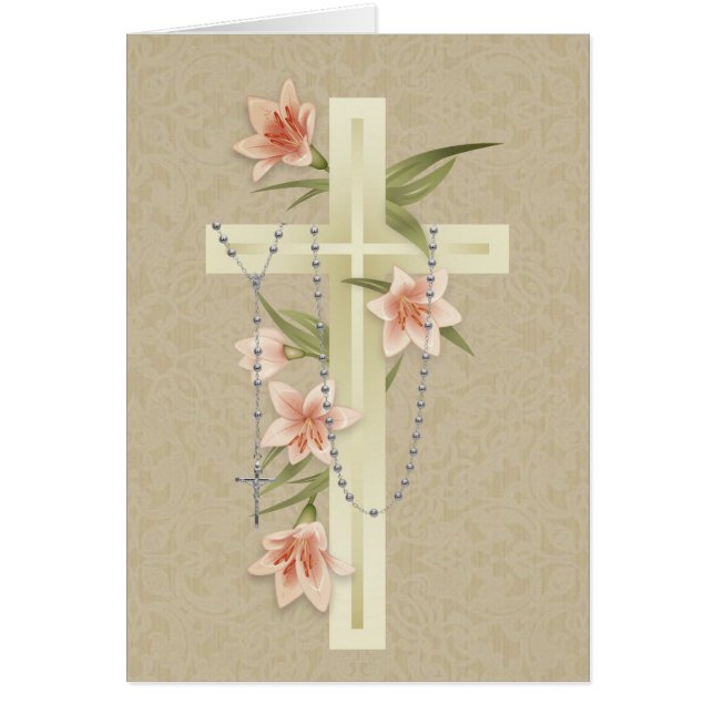 Priez pour vous le Saint Rosaire catholique floral (Devant)