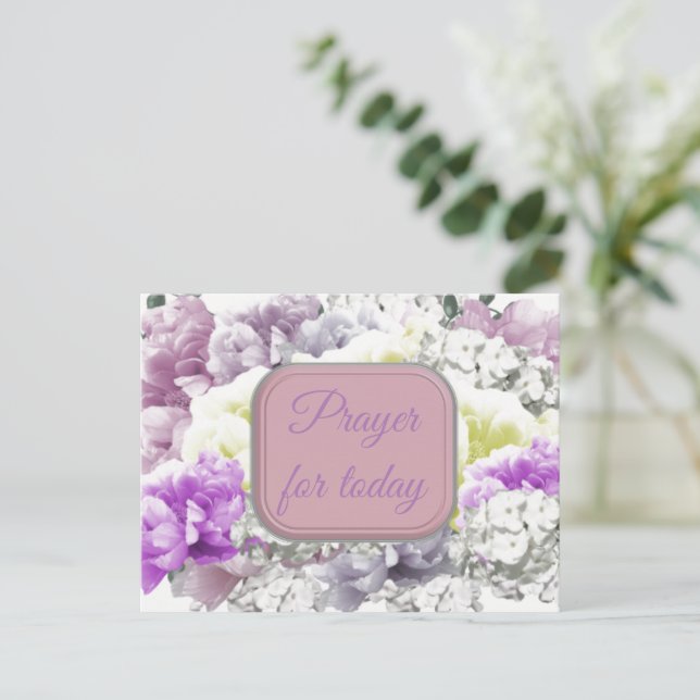 Priez une écriture pour aujourd'hui Floral Carte P (Debout devant)