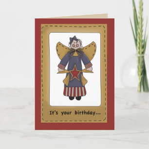 Prim Angel Birthday Star Karte