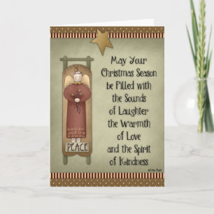 Prim Angel sur une carte de voeux de Noël