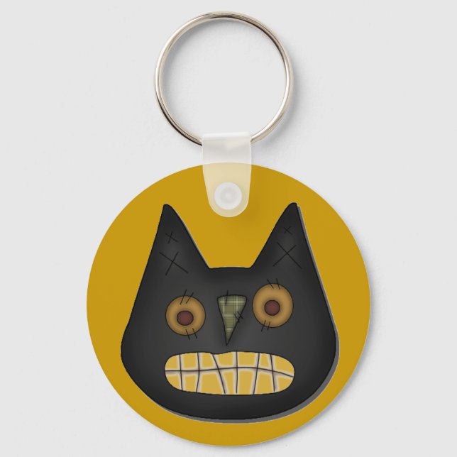 Prim Black Cat Tshirts und Geschenke Schlüsselanhänger (Vorderseite)