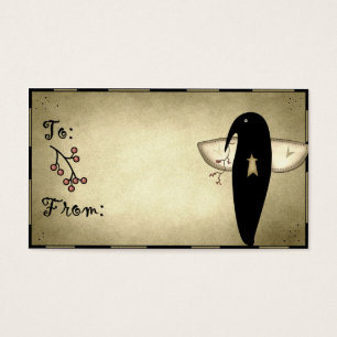 Prim Crow Angel Design - Tags für Weihnachtsgesche