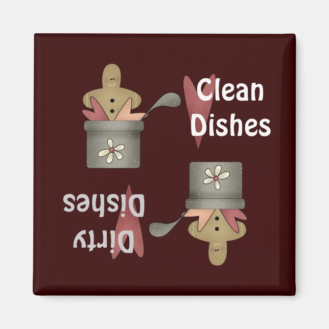Prim Pots Propres Plats Sale Magnet (Devant)