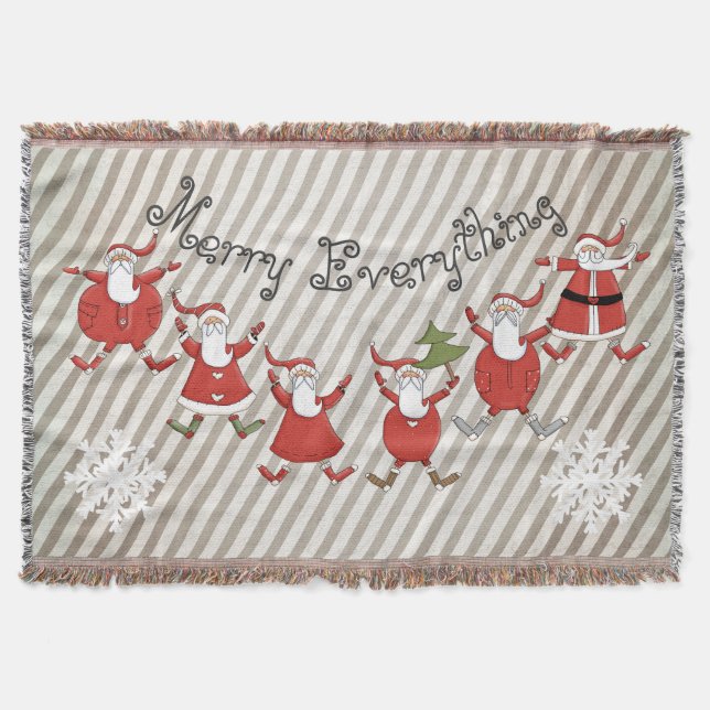 Prim Santas Merry Alles wirren Decke (Vorderseite)
