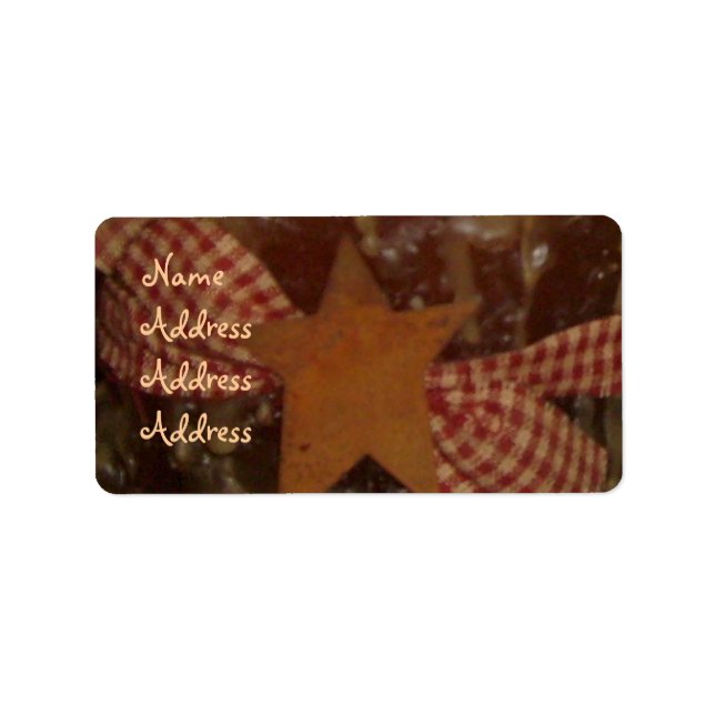 Prim/Star-Candle-Adressetiketten Adressaufkleber (Vorne)