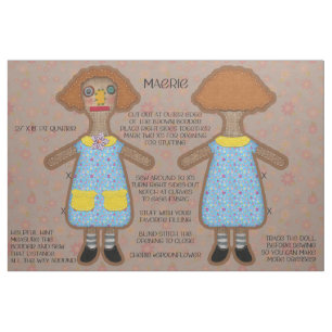 Prim Style Soft Doll Toy Cut and Seh Kit Stoff