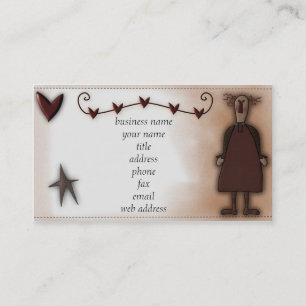 Prim Visitenkarte der Puppen-w/Hearts