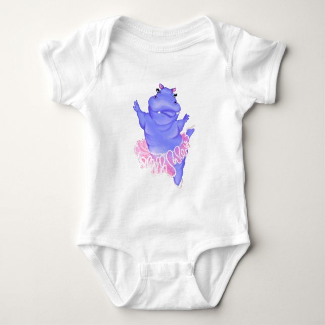 Prima Ballerina Hippo - Happy Dancer - Baby Strampler (Vorderseite)