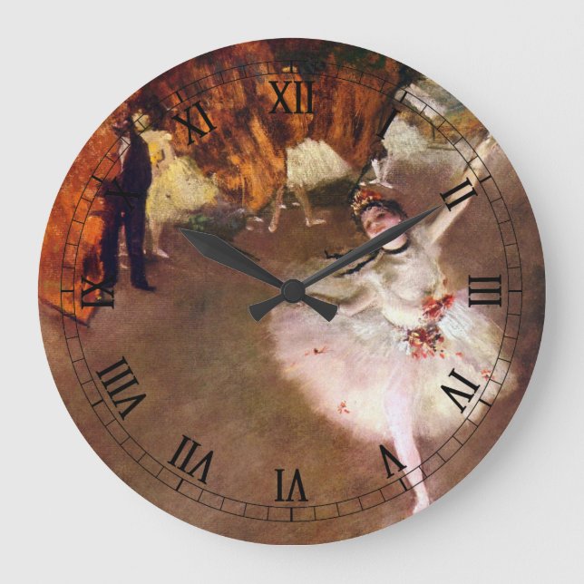 Prima Ballerina, Rosita Mauri von Edgar Degas Große Wanduhr (Vorderseite)