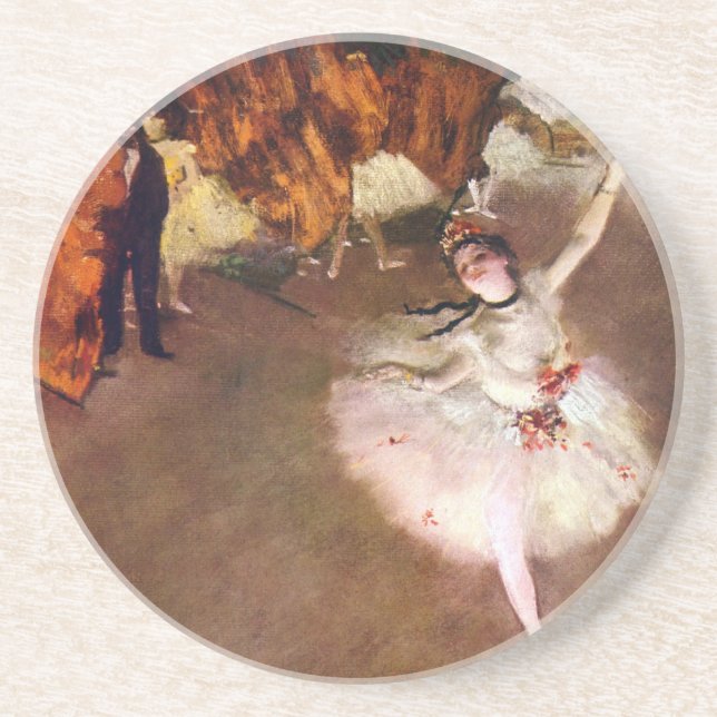 Prima Ballerina, Rosita Mauri von Edgar Degas Sandstein Untersetzer (Vorne)
