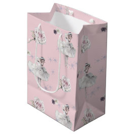 Prima Ballerina Swan und Rose Mittlere Geschenktüte