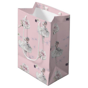 Prima Ballerina Swan und Rose Mittlere Geschenktüte