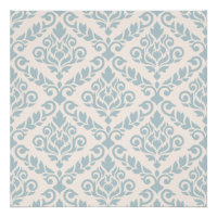 Prima Damask Big Ptn Blue auf Cream