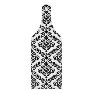 Prima Damask Muster Black auf Weiß Schneidebrett