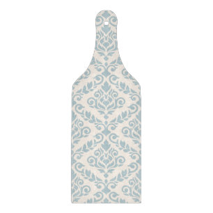 Prima Damask Muster Blue auf Cream Schneidebrett