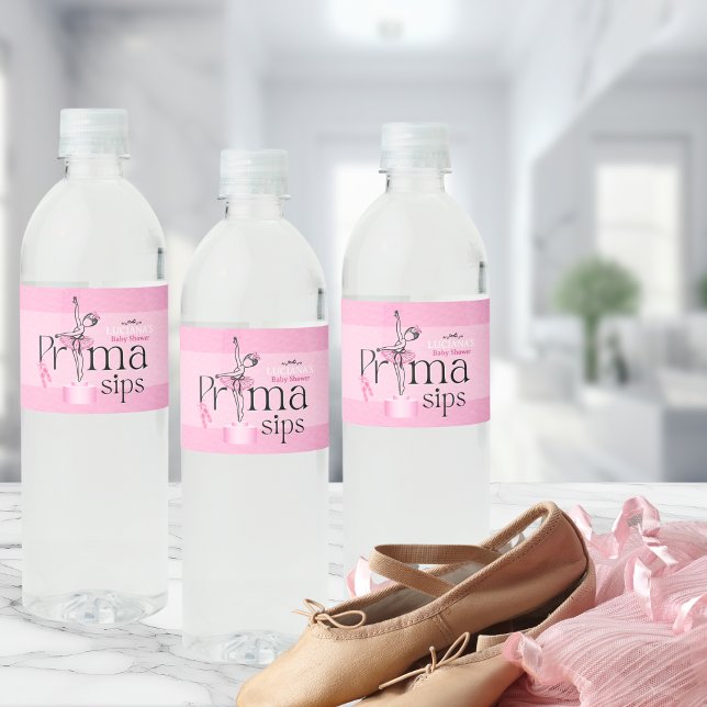 Prima Sips Water Bottle Label (Von Creator hochgeladen)