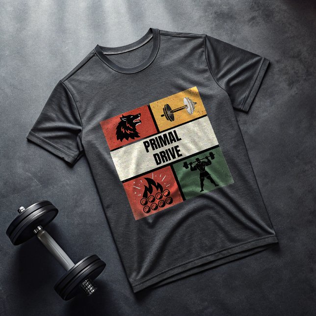 Primal Drive Gym T-Shirt – Savage Alpha Workout  (Créateur téléchargé)