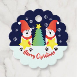 Primär gefärbter Polar-Bär Geschenkanhänger