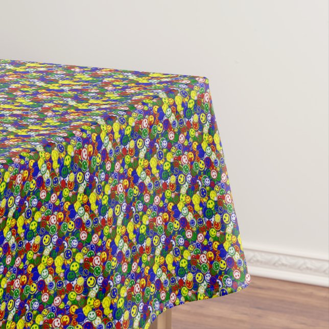 Primär-Happy Face Allover Beads Tischdecke (Beispiel)