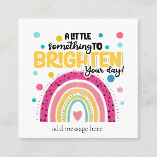 Primär (SEO Max): Farbige Boho-Regenbogen-Geschenk Quadratische Visitenkarte