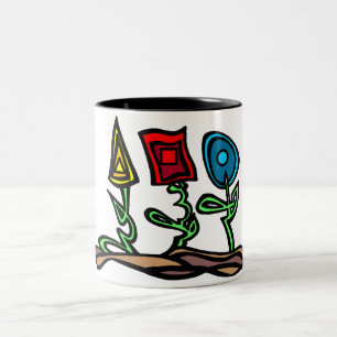 PrimärBlumen Zweifarbige Tasse