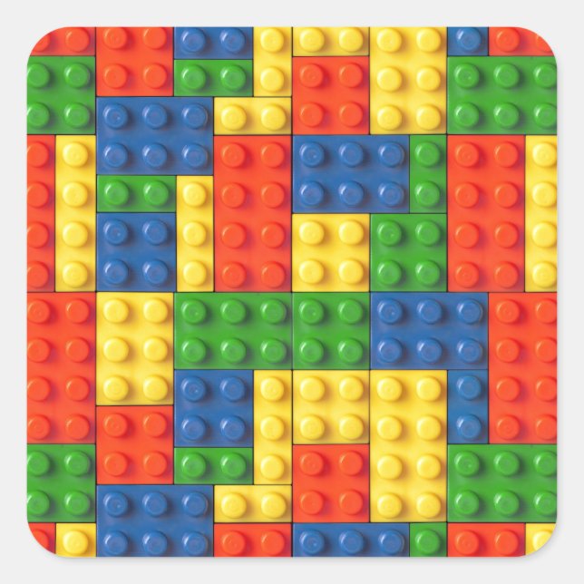 Primäre Blöcke Quadratischer Aufkleber (Vorderseite)