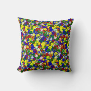 Primäre Face Beads-GREEN-16x16 PILLOW Kissen