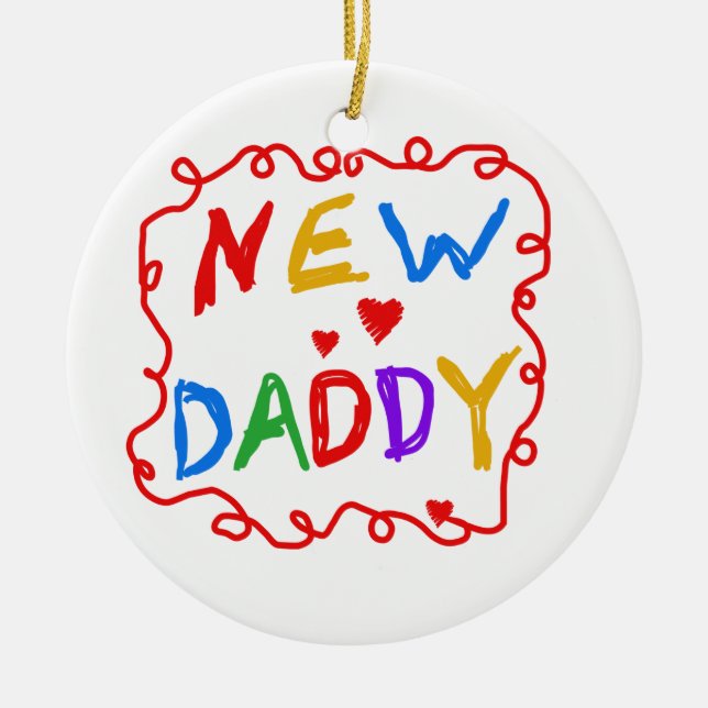 Primäre Farben - Geschenke von New Daddy Keramikornament (Vorne)