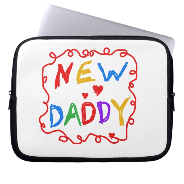 Primäre Farben - Geschenke von New Daddy Laptopschutzhülle (Vorderseite)