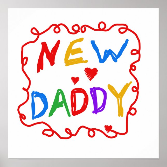 Primäre Farben - Geschenke von New Daddy Poster (Vorne)