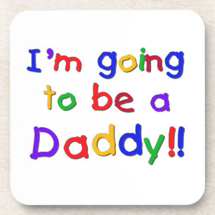 Primäre Farben werden zu Daddy-Geschenken. Getränkeuntersetzer