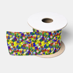 Primäre Gesichtsperlen, GELBE RIBBON SPOOL Satinband