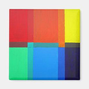 Primäre TertiärfarbeAbstraktes Design Magnet