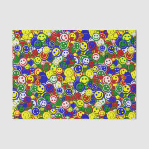 Primäres glückliches Gesicht Allover Beads Seidenpapier