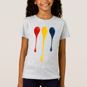 Primäres Paint Drip Kinder T-Shirt