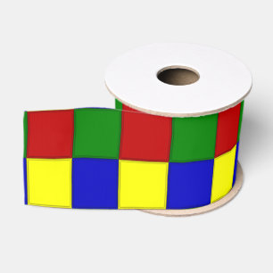 Primärfarben, als SQUARES-Grosgrain-Schleife BEVED Ripsband