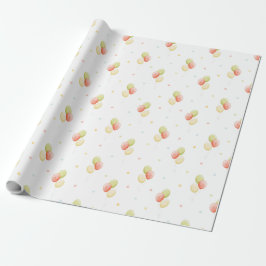 Primärfarben Birthday Balloons Wrapping Paper Geschenkpapier
