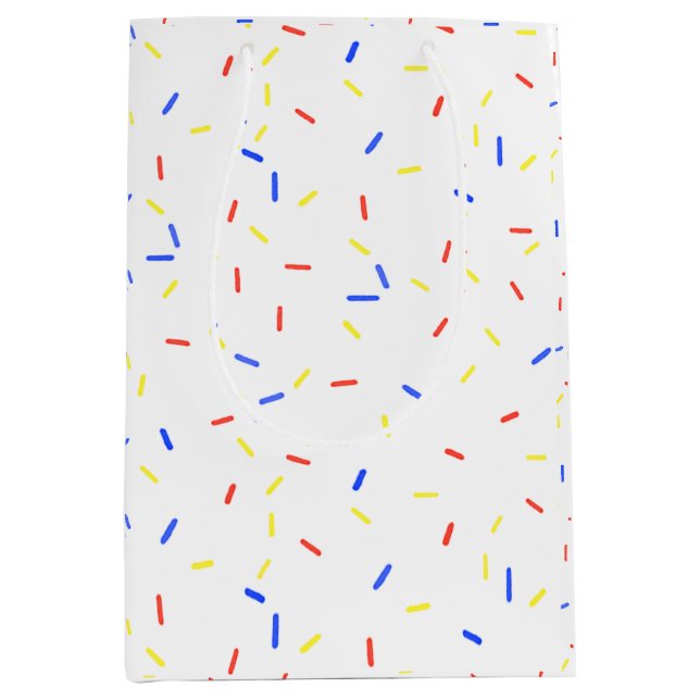Primärfarben-Jimmy-Sprinklen-Geschenktasche Mittlere Geschenktüte (Vorderseite)