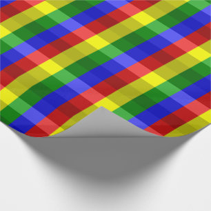 Primärfarben, KARO-GIFT-WRAPPING-PAPIER Geschenkpapier