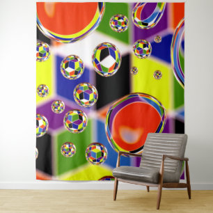 Primärfarben Kunst Wandteppich