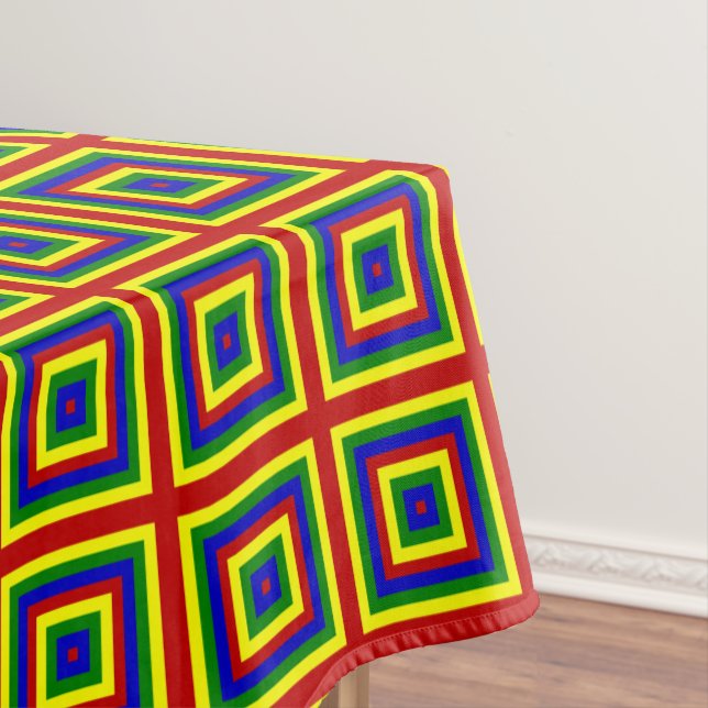 PRIMÄRFARBEN, LAYERED SQUARES-52x70 TABLECLOTH Tischdecke (Beispiel)