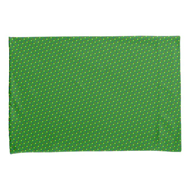 Primärfarben-Polka-Punkte, Set für Grünkissen Kissenbezug (Vorderseite-Rechts)