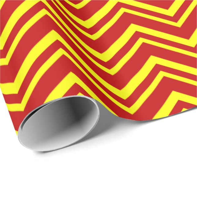 Primärfarben-ZICKZACK 01-Geschenkpapier Geschenkpapier (Rolleneckpunkt)