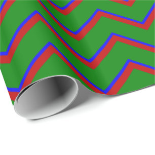 Primärfarben-ZICKZACK 16-Gift-Papier Geschenkpapier