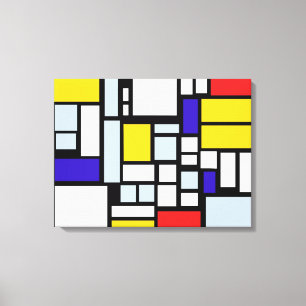 Primärfarbquadrat-und -rechteck-Wand-Kunst Leinwanddruck