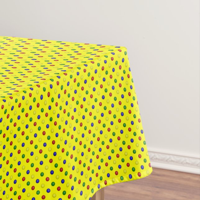 PRIMARY POLKA DOTS YELLOW-52x70 TABLECLOTH Tischdecke (Beispiel)